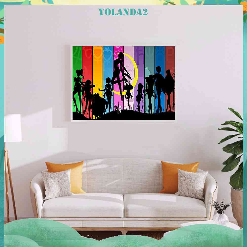 Bộ Tranh Đính Đá 5D Họa Tiết Hoạt Hình Độc Đáo DIY Dùng Trang Trí Nhà Cửa