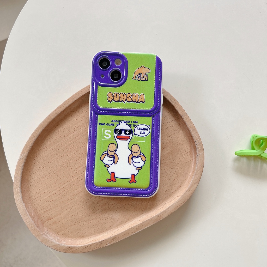 Ốp Điện Thoại Silicon TPU Mềm Chống Sốc In Hình Vịt Đeo Kính Râm Cho iPhone11 12 13 14 Pro Max