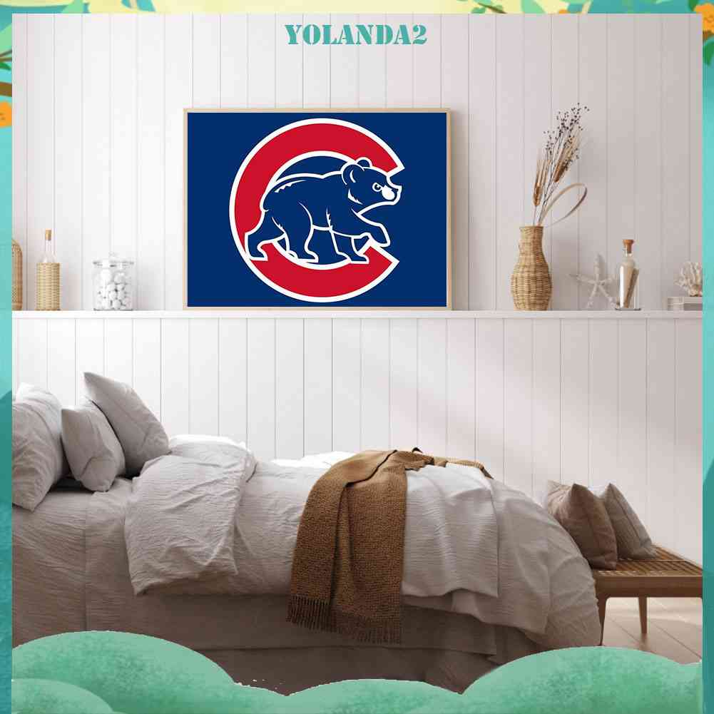 Bộ Tranh Đính Đá 5D Họa Tiết Huy Hiệu Bóng Chày Độc Đáo DIY Dùng Trang Trí