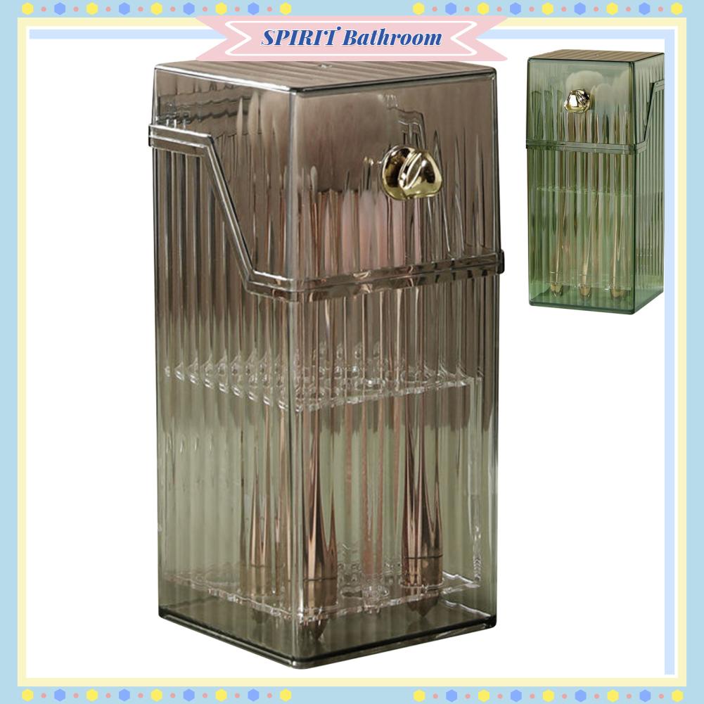 SPIRIT Bathroom Hộp Cọ Mỹ Phẩm Bảo Quản Trang Điểm Sang Trọng Tổ Chức Ánh Sáng Lưu Trữ Cao Cấp Để Bàn Bút Kẻ Lông Mày Phấn Má Hồng Giá Đỡ