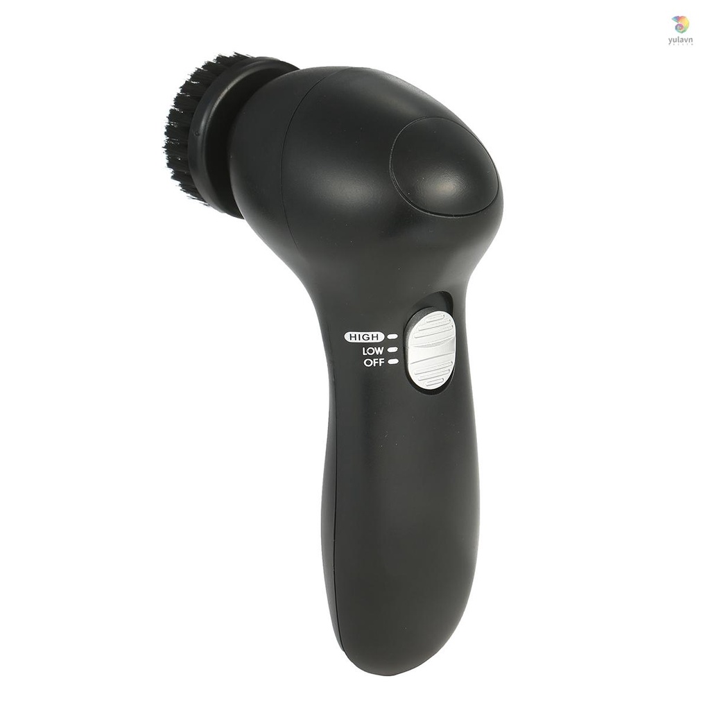 Bộ Dụng Cụ Đánh Bóng Giày Da Mini Cầm Tay Kèm 4 Đầu Bàn Chải Tiện Dụng