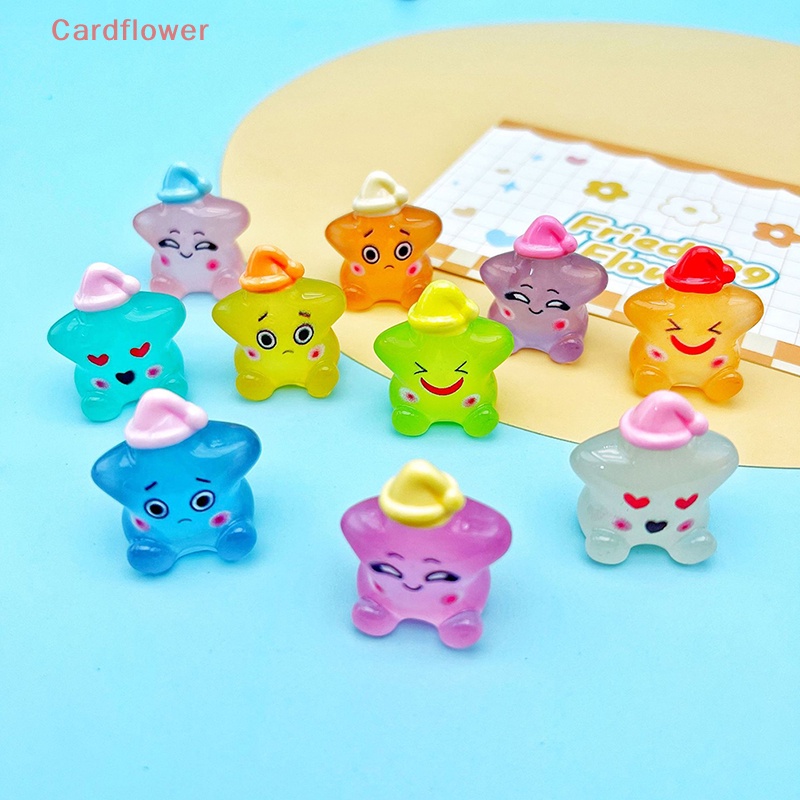 Bộ 2 Ngôi Sao Dạ Quang Mini Bằng Nhựa Resin Dễ Thương Dùng Trang Trí