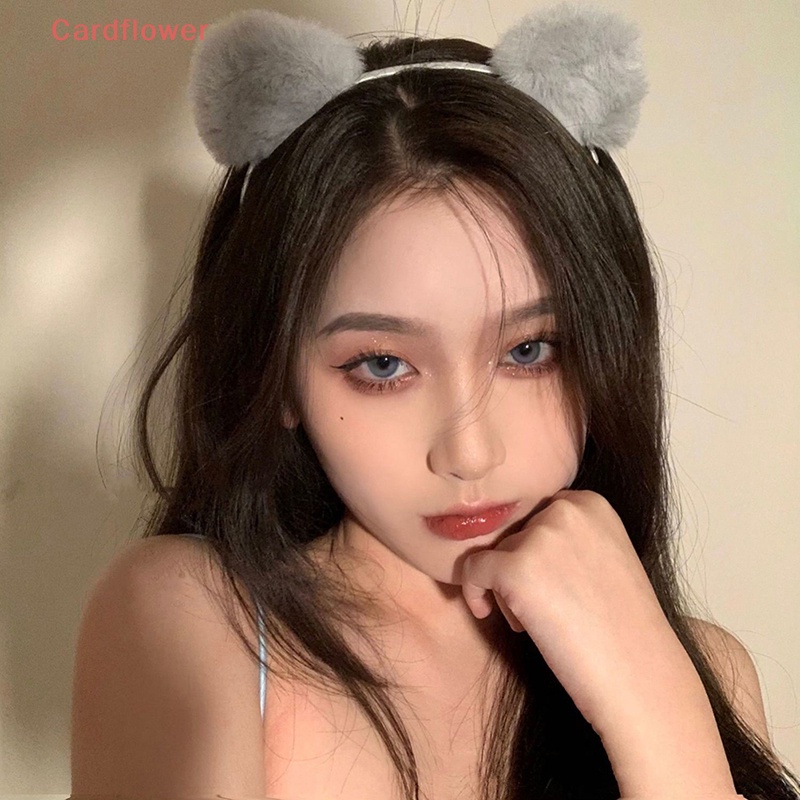 Băng Đô Tai Mèo Bông Dễ Thương Cho Nữ