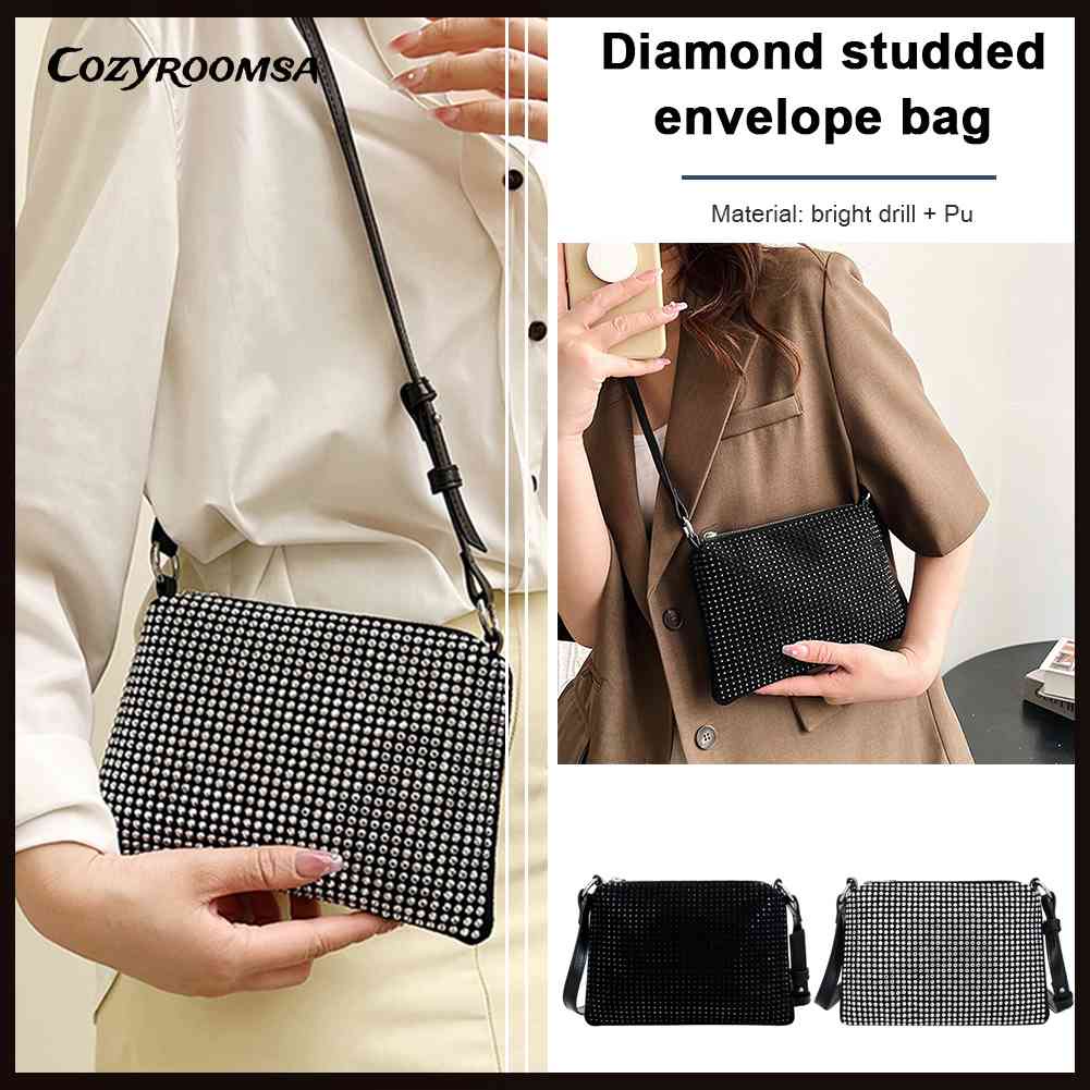 Ví Da Cầm Tay Đính Đá Thời Trang Dành Cho Nữ