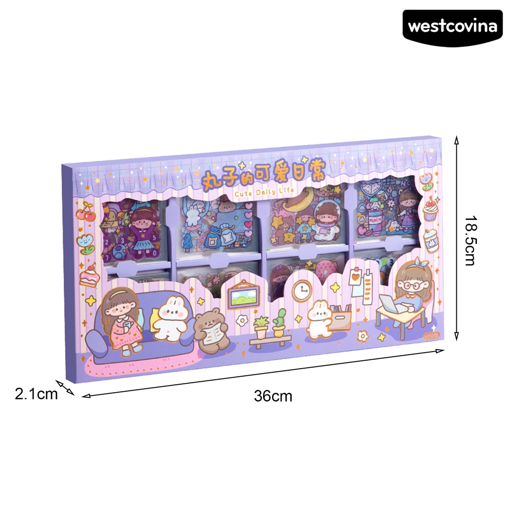 [COD]♪Bộ 200 Miếng Dán Tự Dính Họa Tiết Hoạt Hình Dễ Thương Chống Thấm Nước Trang Trí Sổ Tay / Đồ Dùng