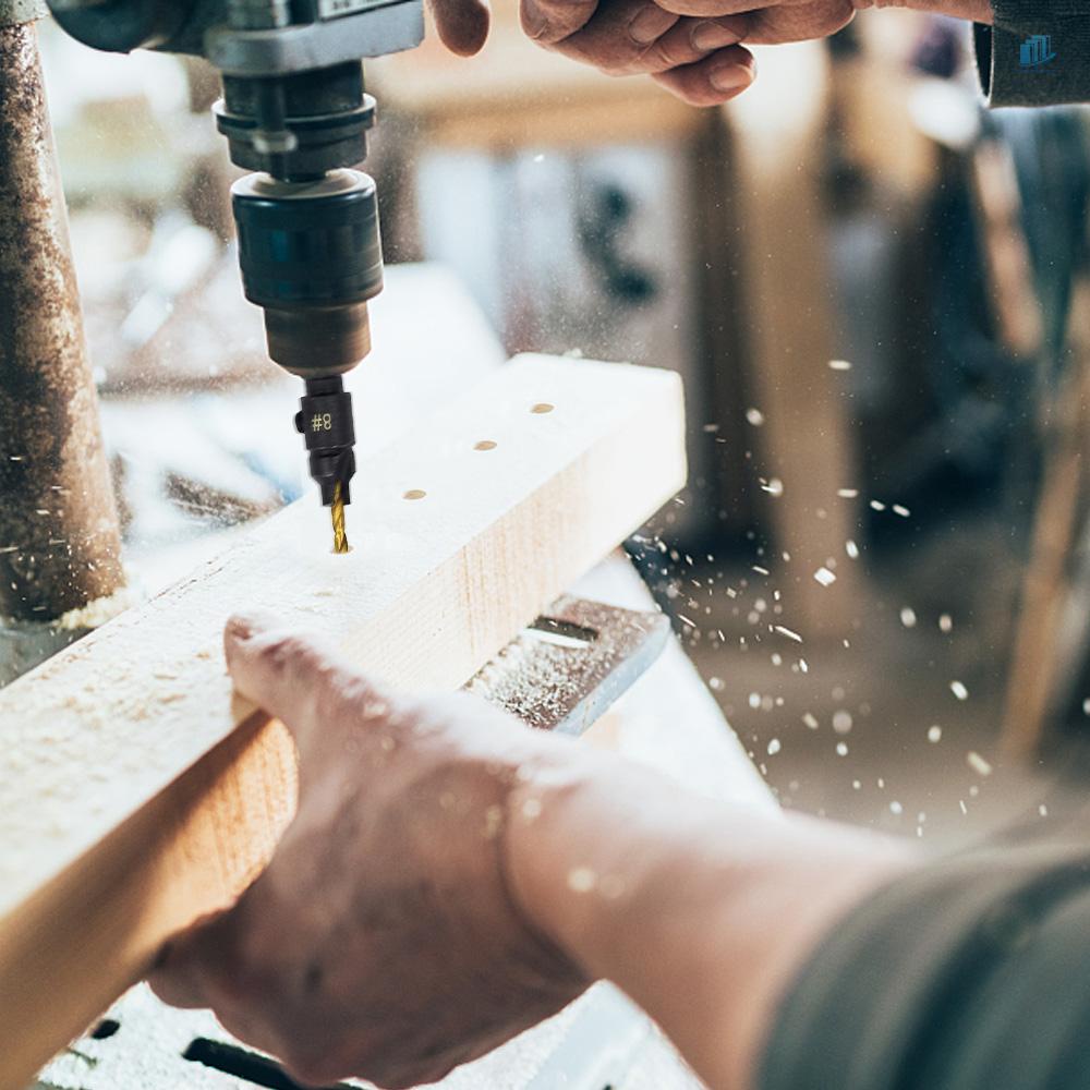 Bộ 5 Mũi Khoan Thép Tốc Độ Cao (s2mwvn) Với 1 Chìa Vặn Lục Giác Dùng Làm Đồ Gỗ