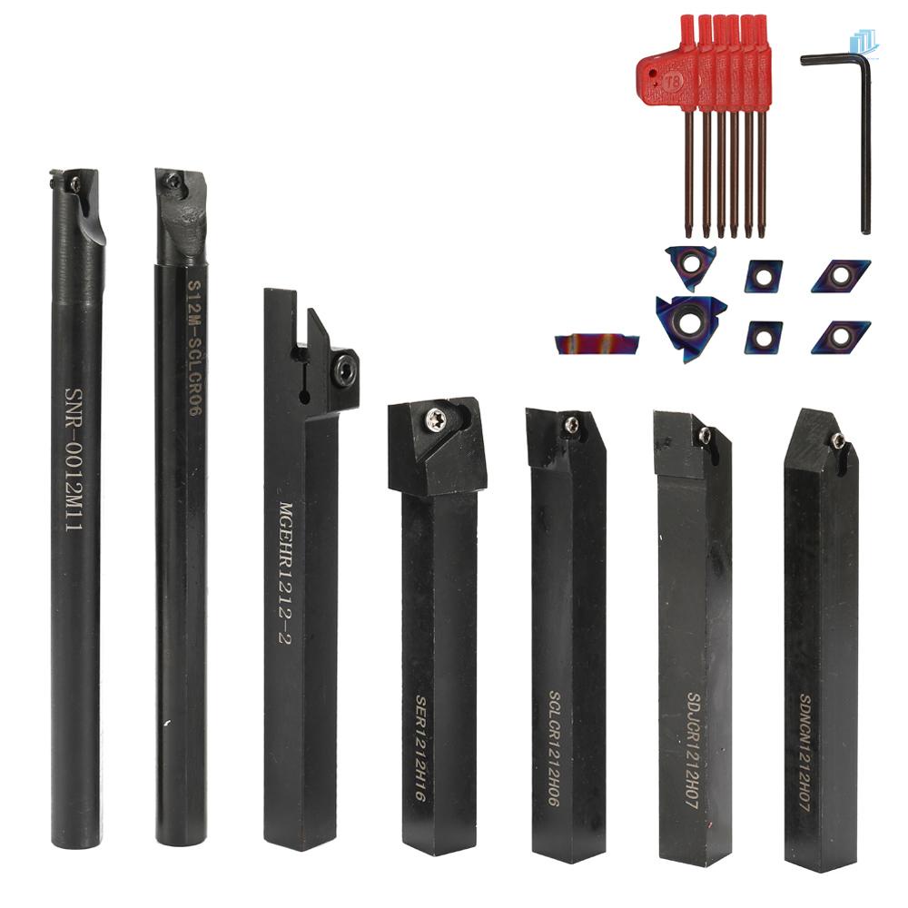 Bộ 7 Dụng Cụ Hỗ Trợ Cho Máy Tiện (s2mwvn) 12mm Bằng Thép Tungsten