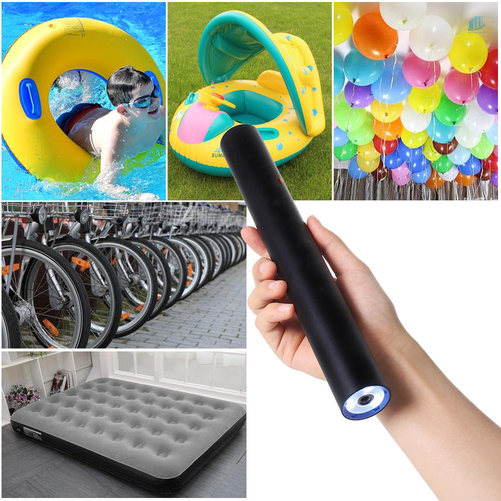 Bơm Hơi Xe Đạp Mini Cầm Tay Có Đèn LED Và Đồng Hồ Kỹ Thuật Số Có Thể Sạc Lại s2mwvn