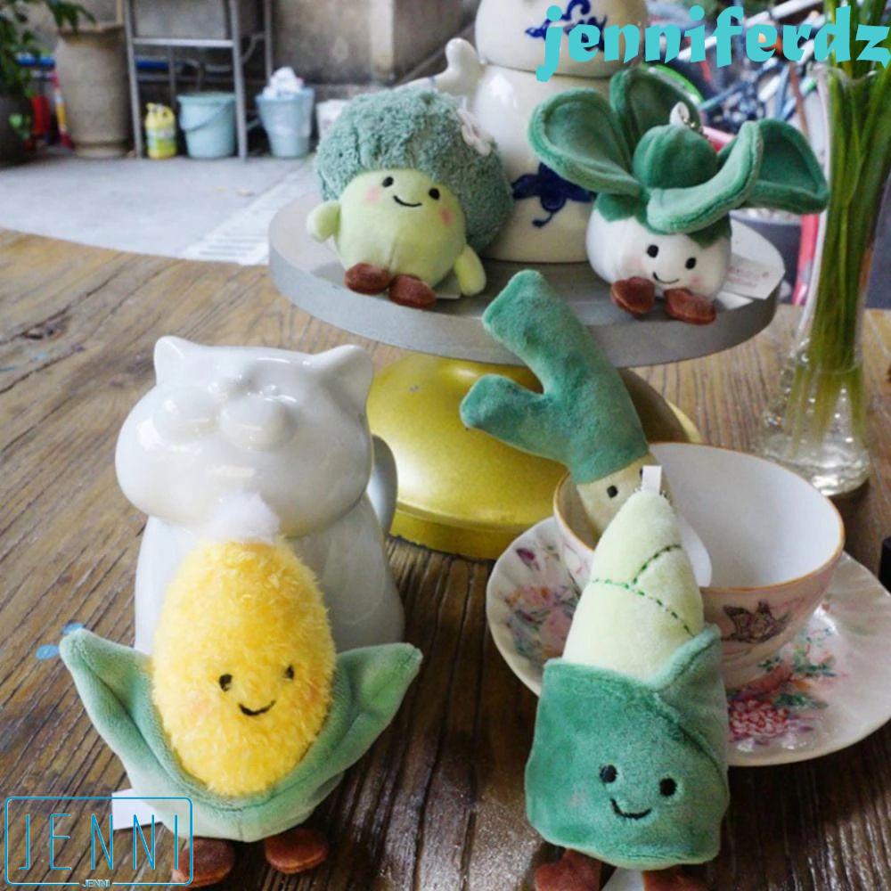 Jeniferdz Móc Khóa Đồ Chơi Nhồi Bông Hình Quả Bắp Cải Xanh Lá Cây Độc Đáo Làm Quà Tặng Cho Trẻ Em