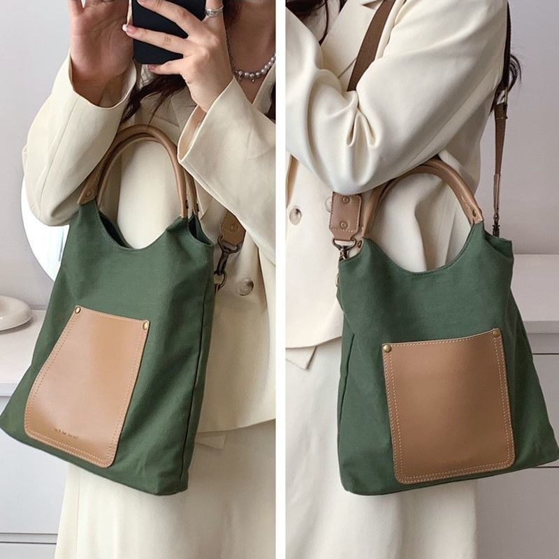 Túi Xách Canvas Cỡ Lớn Phong Cách Nhật Bản Cho Nữ