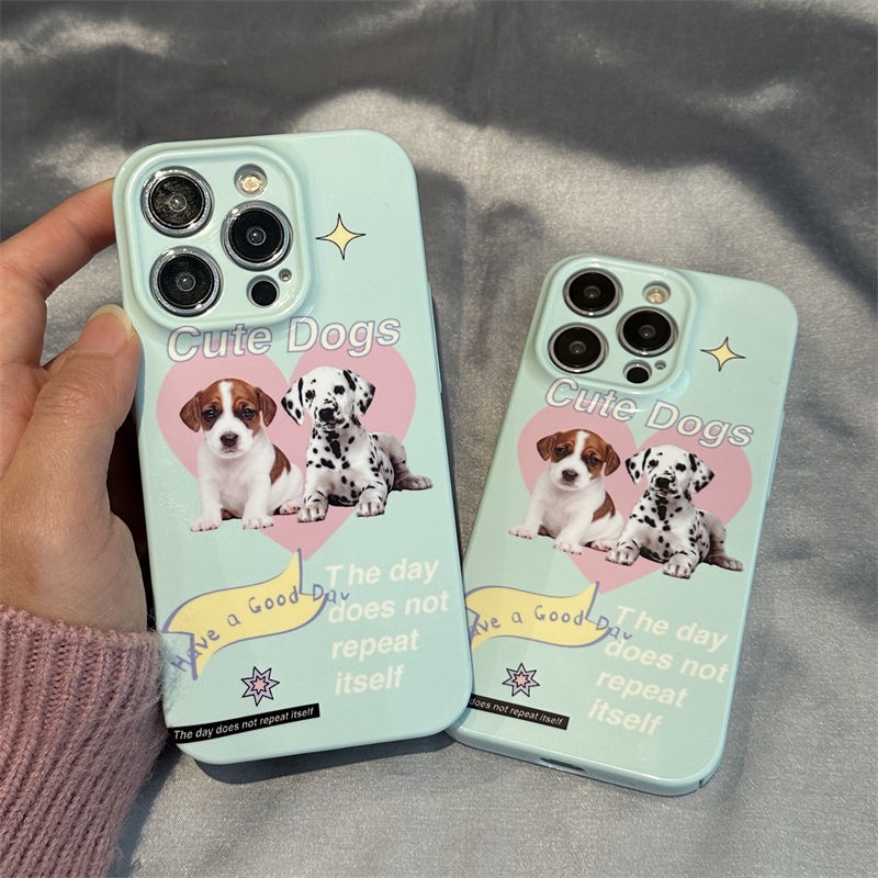 Ốp Điện Thoại Cứng Họa Tiết Hoạt Hình Chú Chó Hồng Dễ Thương Cho iPhone13max14pro 7811 H6VC 12