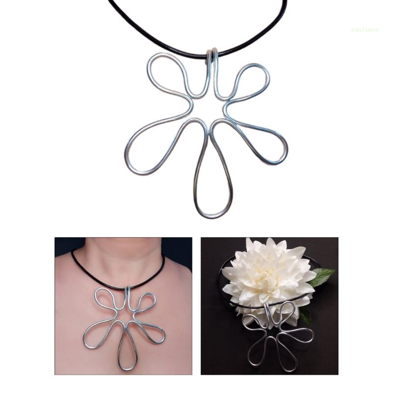 Vòng cổ Kim Loại Mặt Hoa Rỗng Phong Cách Bohemia Có Thể Điều Chỉnh