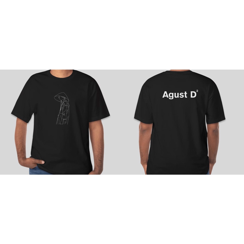 Áo Thun Cotton Tay Ngắn Cổ Tròn Dáng Rộng In Hình BTS SUGA AGUST D TOUR Mercch Thời Trang Cho Nam Và Nữ