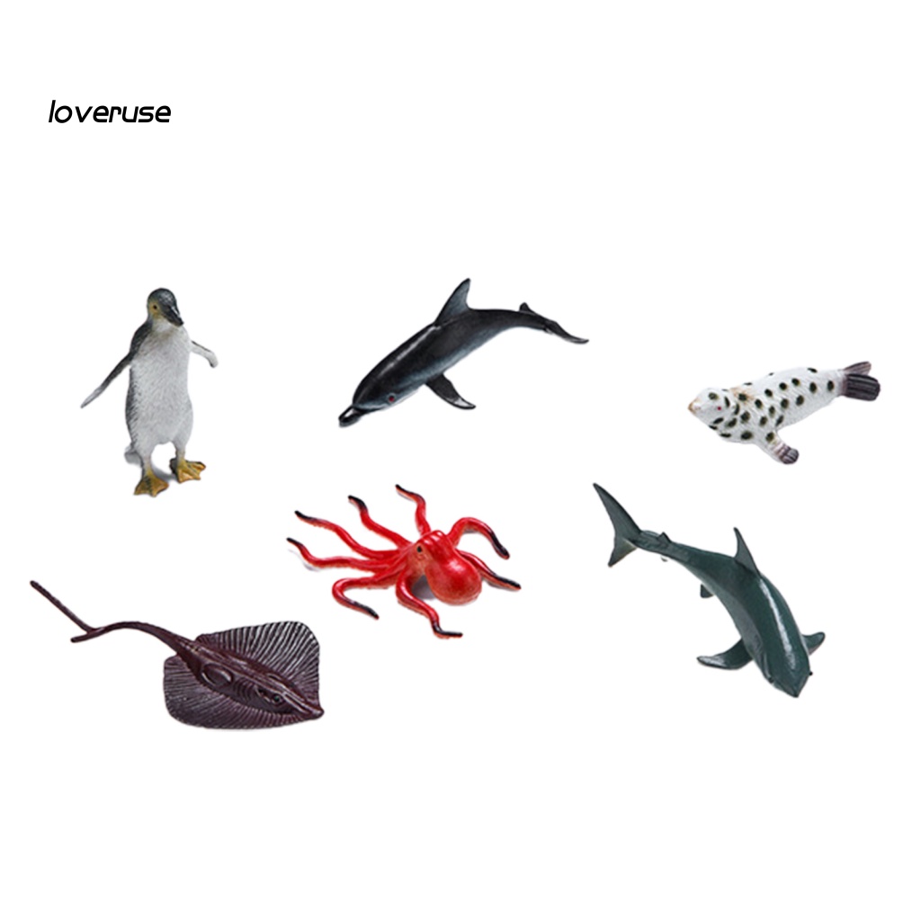 Set 12 Mô Hình Động Vật Biển Dễ Thương