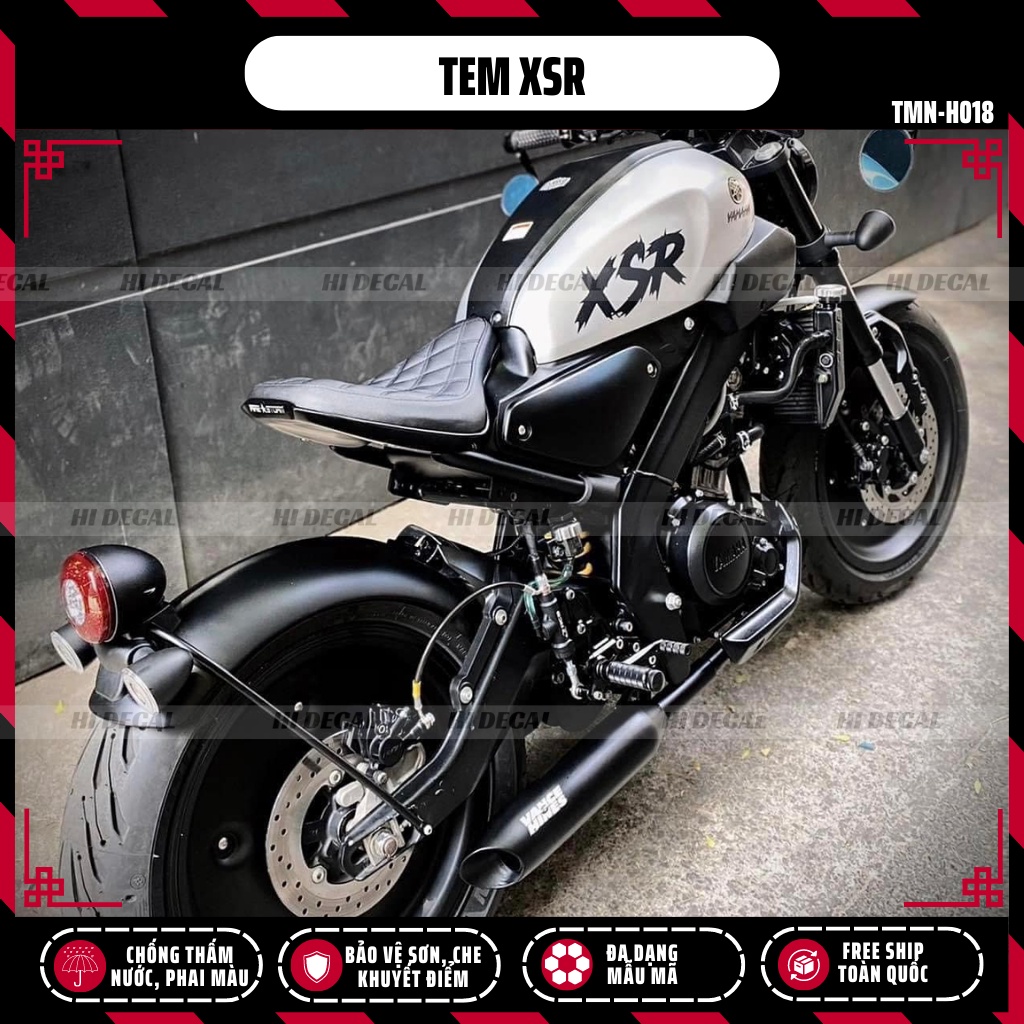 Tem XSR decal sticker dán xe XSR | TMN - 018 | Decal cao cấp chống nước chống phai màu