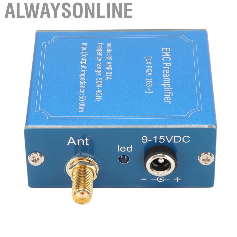 Alwaysonline Low Noise Amplifier Module 50M-4GHz Wideband Plug and Play DC 9-15V High Gain LNA