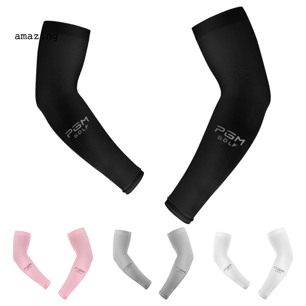 1 Cặp Găng Tay Dài Bằng Lụa Lạnh Để Chơi Golf Tiện Dụng