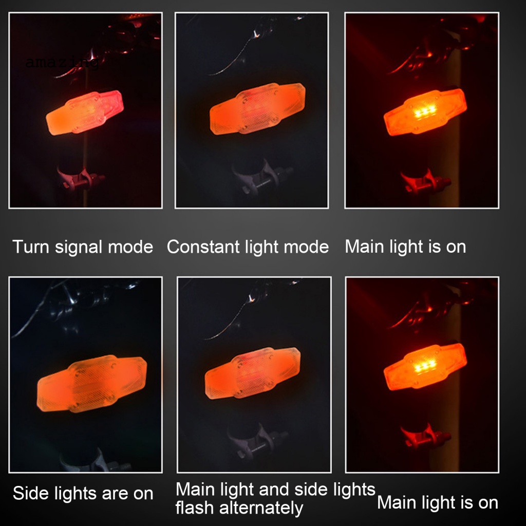 Đèn Cảnh Báo Mini Độ Sáng Cao 6 Chế Độ Có Thể Sạc Lại Gắn Đuôi Xe Đạp