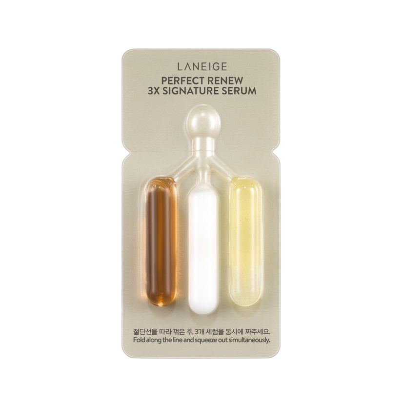 Bộ 5 vỉ blister Tinh Chất Chống Lão Hoá và căng bóng da Laneige Serum Perfect Renew 3X Signature 2mlx5