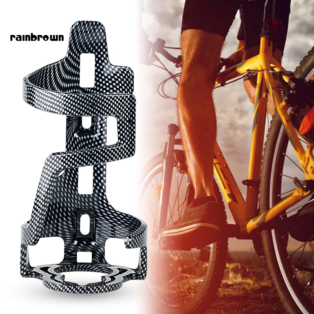 &lt; Rainbrown &gt; Giá Đỡ Bình Nước Tích Hợp Họa Tiết Sợi Carbon Chống Rơi Dễ Lắp Đặt Cho Xe Đạp Leo Núi