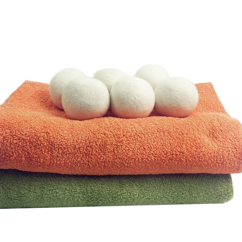 ⚡QKC⚡ 6PCS/SET Natural Reusable Laundry Clean Ball Practical Home Wool Dryer Balls