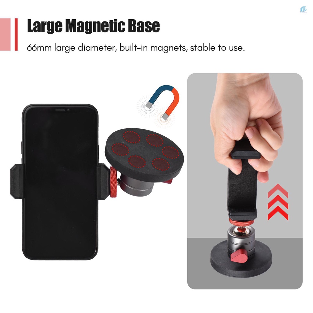 Đồng Hồ Thông Minh Andoer Mini Đầu Bi Xoay 360 Độ° Giá Đỡ Ba Chân Đầu Bi Xoay Bằng Hợp Kim Nhôm Có Đế Nam Châm Thay Thế Cho iPhone 14 / 13 / 12 / 11 Huawei Samsung Smartpho