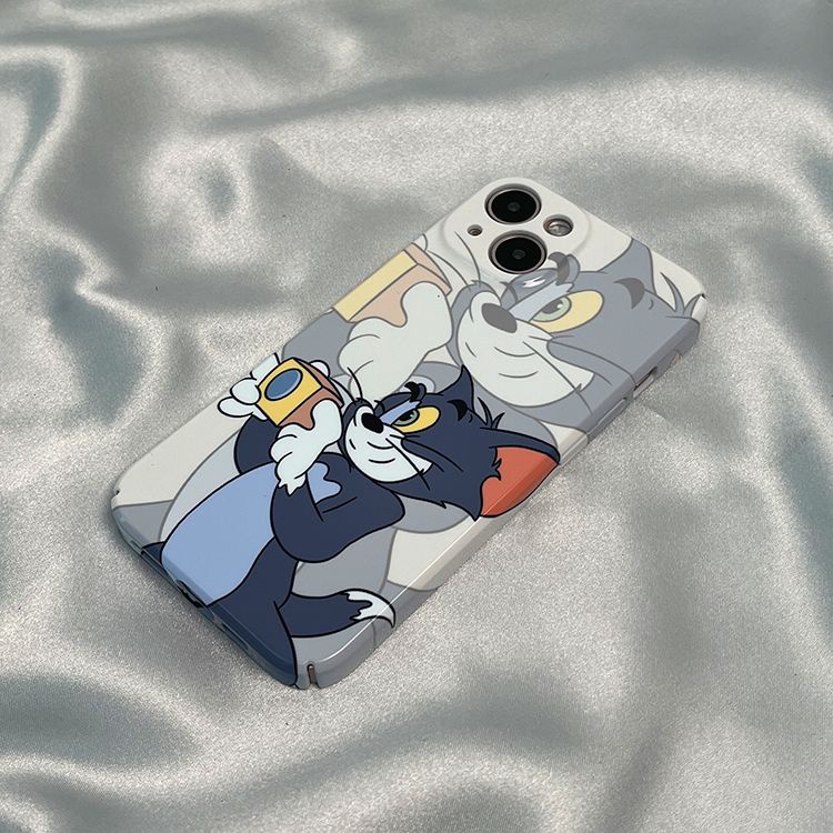 Ốp Điện Thoại Cứng Hình Mèo Và Chuột Cho iphone13mini814pro13 11max 13