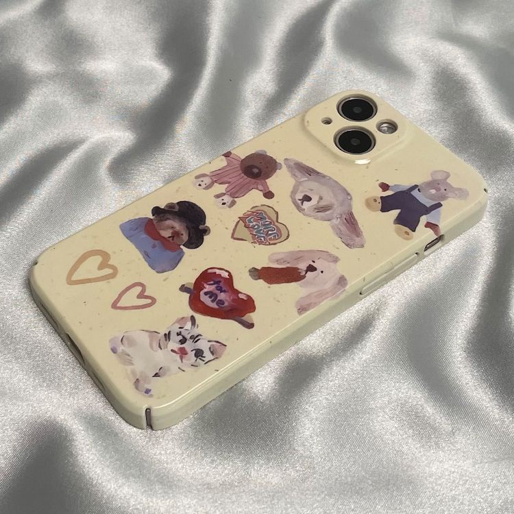 Phù Hợp Ốp Điện Thoại Cứng In Hình Động Vật Hoạt Hình Cho Apple plus1413 14 pro 1311 G6ZH
