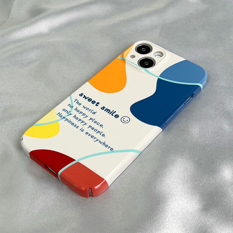 Ốp Điện Thoại Cứng Hình Mặt Cười Cho Iphone12 / smile7 13 / 8 / 11 14pro xs 6HTZ