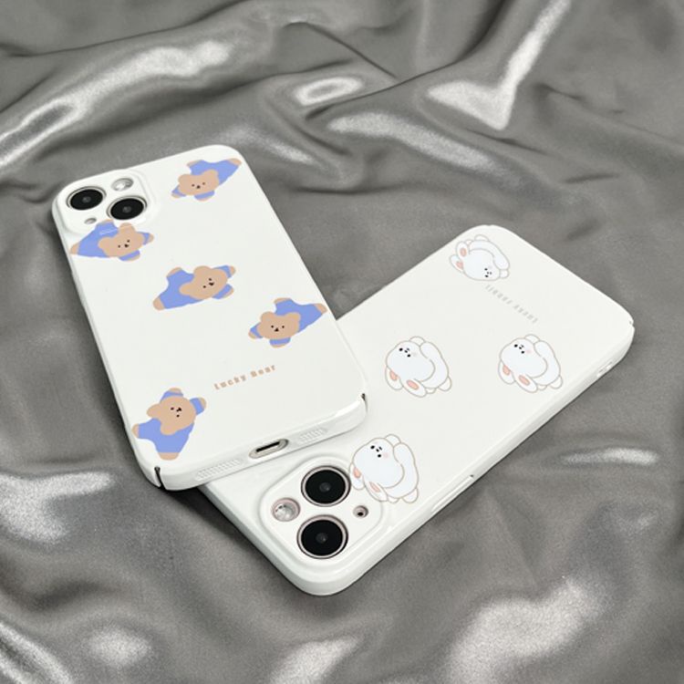Ốp Điện Thoại Cứng In Hình Gấu Thỏ Cho Apple Iphone Xs 11 X plus 1413 14 L2F2