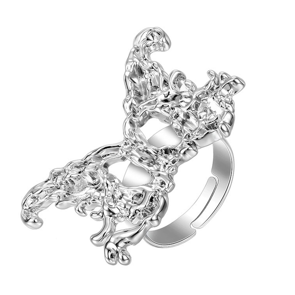 [IGT] Nhẫn Dạng Mở Hình Bướm Lấp Lánh Có Thể Điều Chỉnh Trang Sức Dự Tiệc Cho Nữ