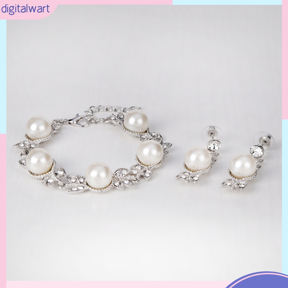 Bộ Trang Sức Đính Ngọc Trai Nhân Tạo Thời Trang Dành Cho Nữ