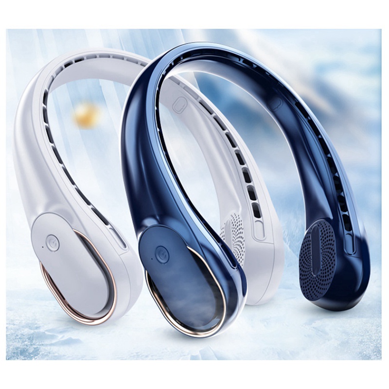 Quạt Đeo Cổ Không Cánh 3 Tốc Độ Tùy Chỉnh Siêu Yên Tĩnh Kèm Sạc USB Tiện Dụng Chất Lượng Cao