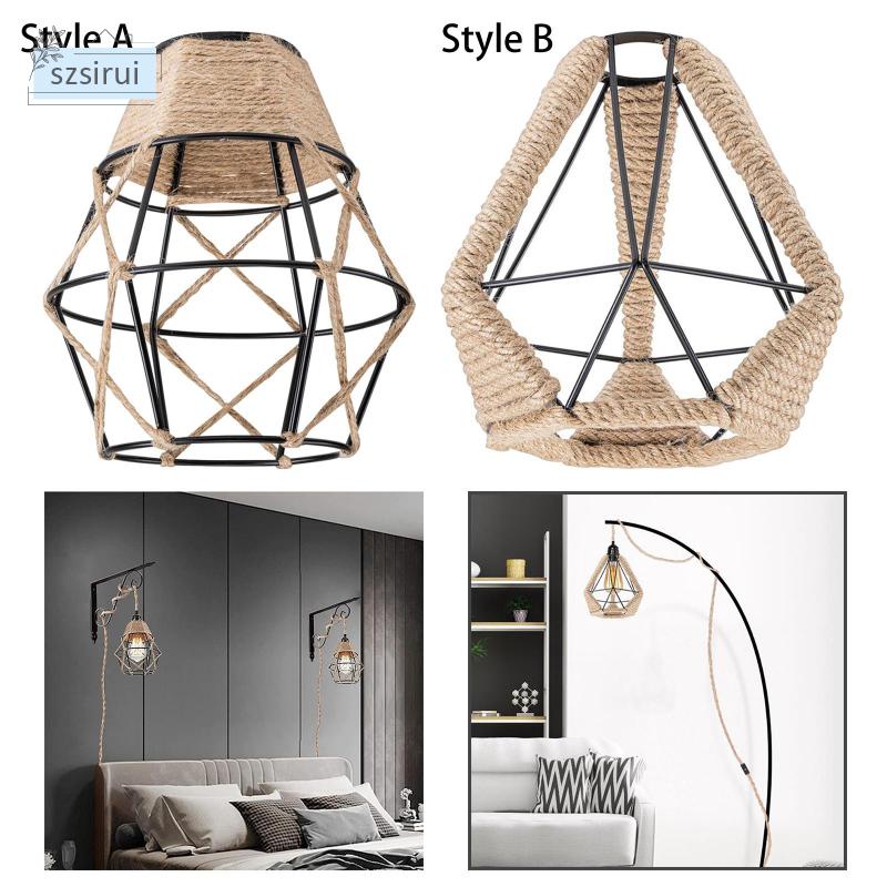 Chụp Đèn Lồng Bằng Kim Loại Bện Dây Thừng