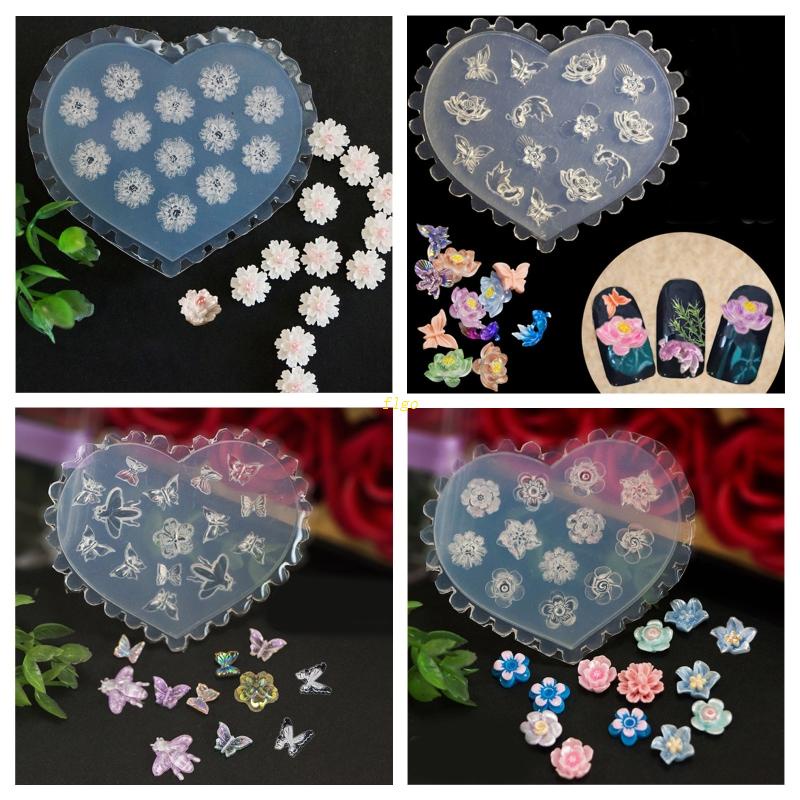 Khuôn Silicone Tạo Hình Trang Trí Móng Tay 3D Dễ Thương