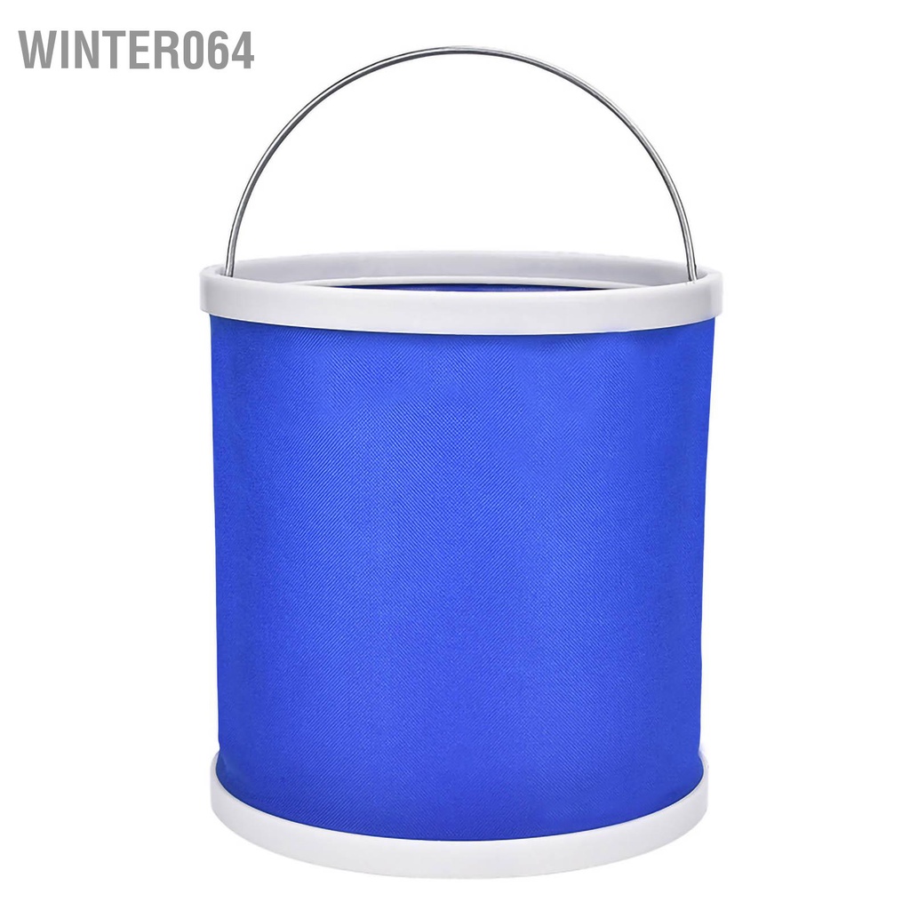 Winter064 Xô Nước Có Thể Gập Lại Vải Oxford Hộp Đựng Gấp Gọn Đa Năng 9L Để Vệ Sinh Xe Cắm Trại Câu Cá