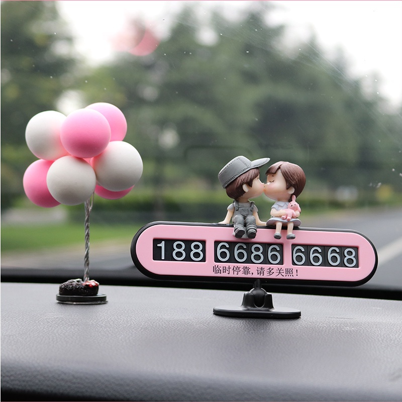 Bảng Ghi Số Điện Thoại Đỗ Xe Tạm Thời Họa Tiết Hoạt Hình Dễ Thương