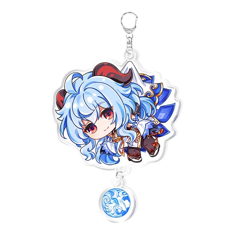 Móc Khóa Hình Nhân Vật Game Genshin Va Chạm Bằng Acrylic Dễ Thương
