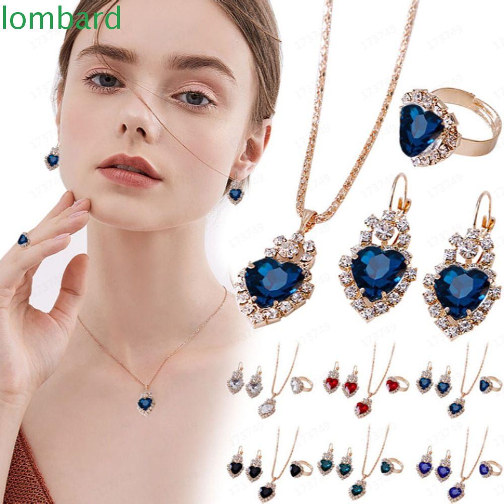 Bộ Khuyên Tai Hình Giọt Nước / Trái Tim Thời Trang Cho Nữ