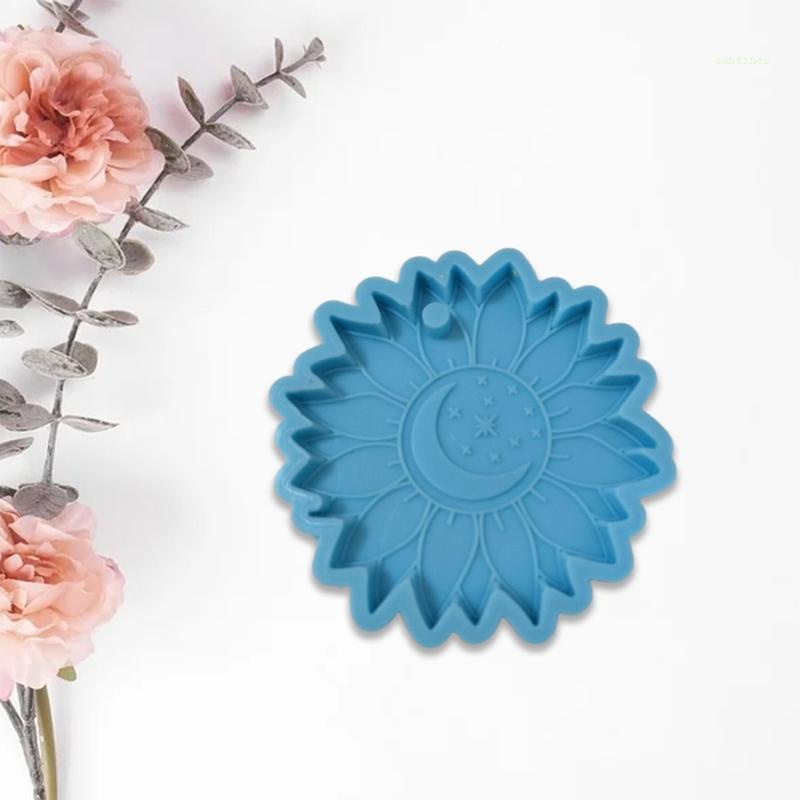 Khuôn Silicone Hình Hoa Hướng Dương Làm Móc Khóa DIY