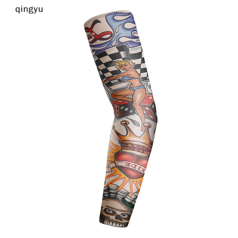 Qingyu Găng Tay Giữ Ấm Cánh Tay Bằng Nylon Nhanh Khô Chống Tia UV Khi Chạy Bộ Ngoài Trời