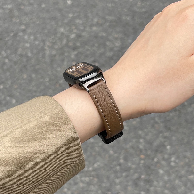 Dây Đeo Bằng Da Thật Có Nam Châm Tháo Gỡ Nhanh Phù Hợp Cho Xiaomi 8 / 7 / 8