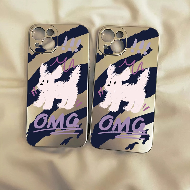Ốp Điện Thoại TPU Silicon Mềm Mạ Điện Hình Cún Cho IPhone 11 14 13 12 Pro XS Max XR X 8 7 6S Plus