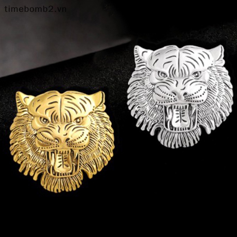 {Timebomb} Ghim Cài Áo Hình Đầu Hổ Lớn Giản Dị Dành Cho Nam Và Nữ Dự Tiệc