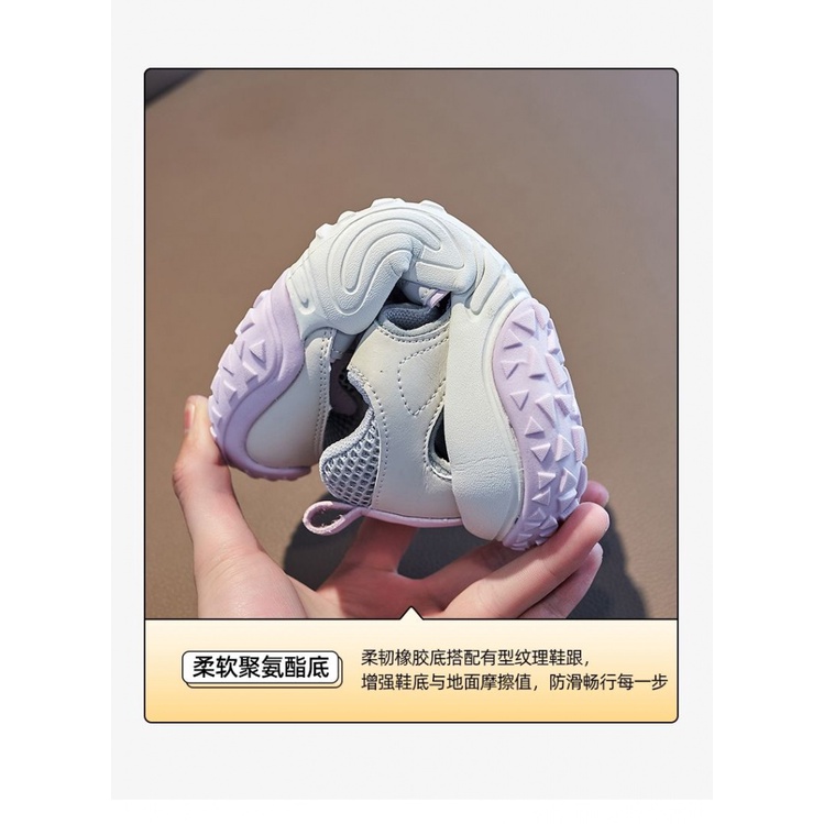 Xăng đan Thể Thao Mùa Hè 2023 Phối Lưới Thoáng Khí Kích Thước Vừa Và Lớn Cho Bé Gái