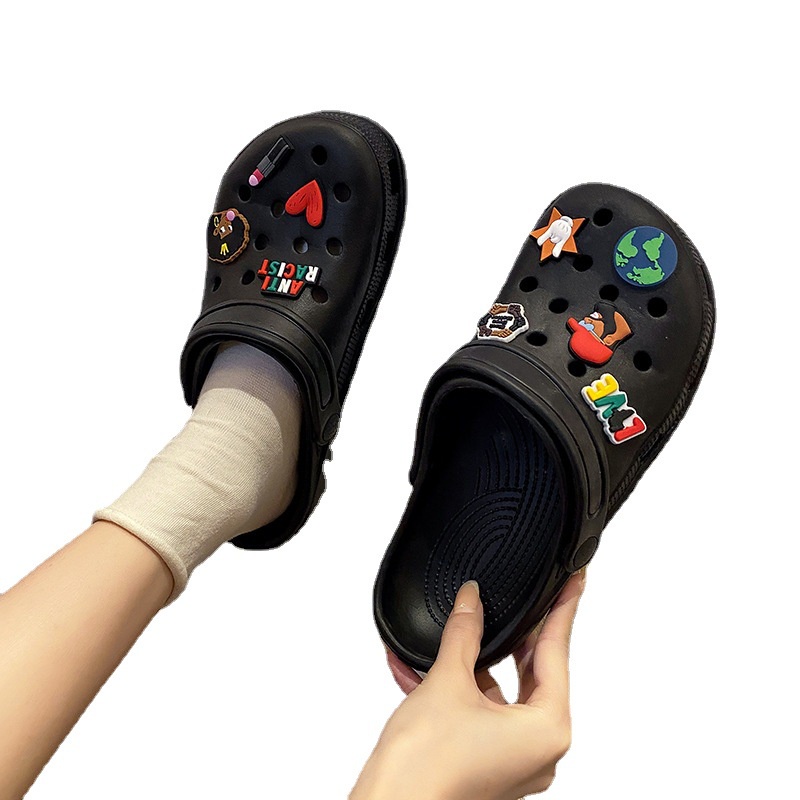 Dép Bít Mũi Chống Trượt Thoải Mái Thời Trang Xuân Hè Dễ Thương Cho Nữ