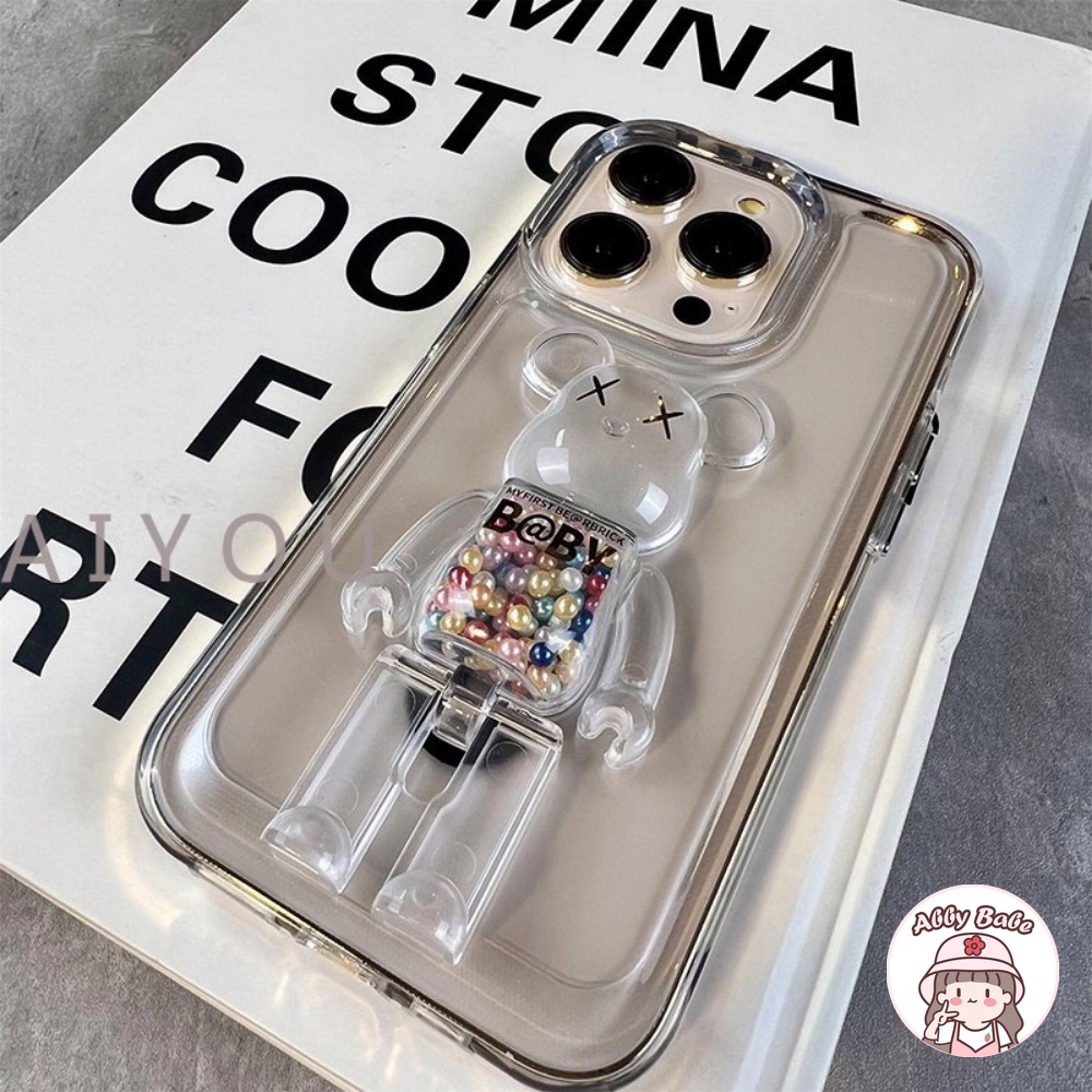 Ốp Điện Thoại TPU Dẻo Gắn Giá Đỡ Hình Kaws Phong Cách Hàn Quốc Cho IPhone 14 Pro Max 11 12 11 Pro Max X XS 7Plus