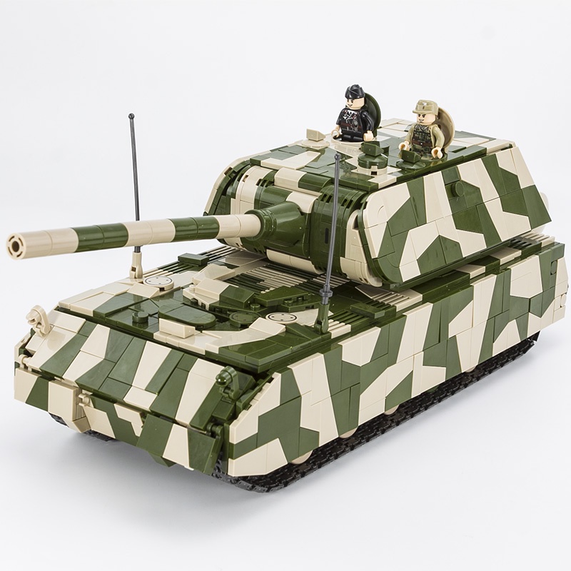 Đồ chơi Lắp ráp Mô hình Xe Tăng Đức hạng nặng Maus Quanquan 100234 Panzer VIII Maus Tank