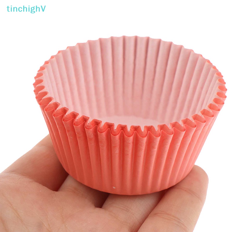 Set 100 Cốc Giấy Cấp Thực Phẩm Làm Bánh Cupcake Màu Trắng