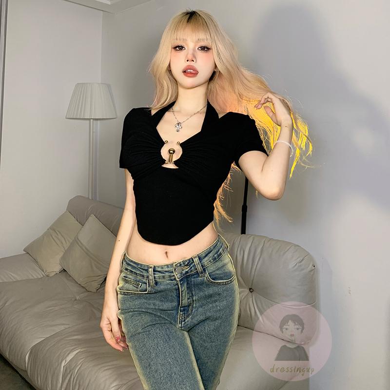 Áo Thun Tay Ngắn Màu Sắc Đơn Giản Dành Cho Nữ